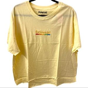 Polaroid Yellow Boxy Cropped T-Shirt - 2X